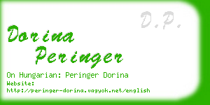 dorina peringer business card